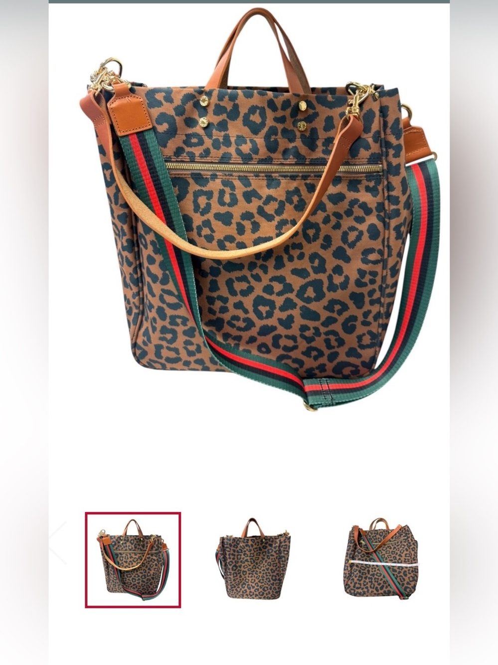 Boulevard Leopard Print Tote in Brown & Orange Like New